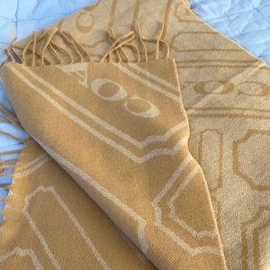 Beautiful coach camel color scarf. Reversible